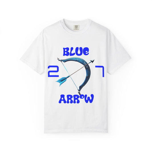 Unisex Garment-Dyed T-Shirt - Blue Arrow 27 Design